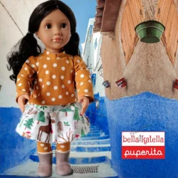 Bella Katella-Puperita  Twinkle Skort for Dolls PDF Sewing Pattern