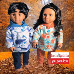 Bella Katella-Puperita Very Casual Shirt for Dolls PDF Sewing Pattern
