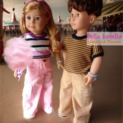 Introducing the Cargo Chic Pants and Unisex T-Shirt Sewing Pattern for AG/OG Dolls
